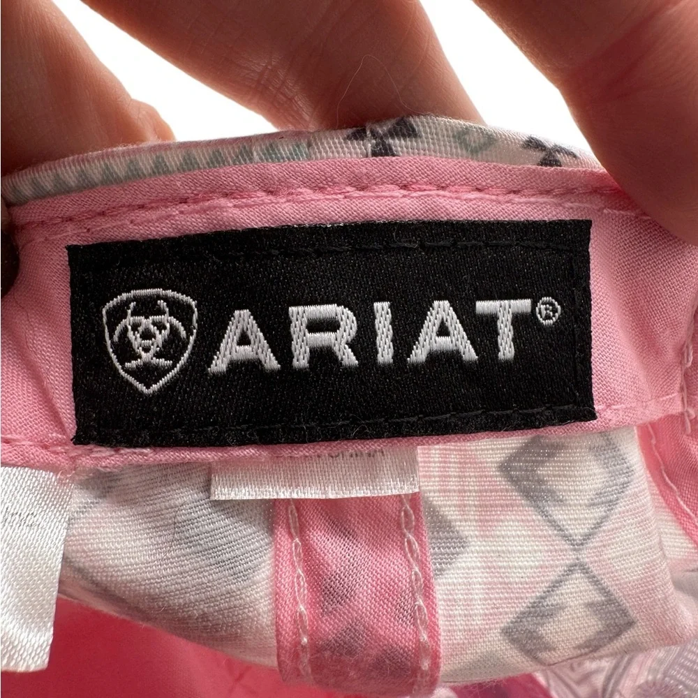Ariat Pink Infant Baseball Cap with Black Logo